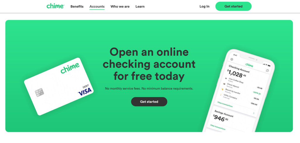 chime checking account and card