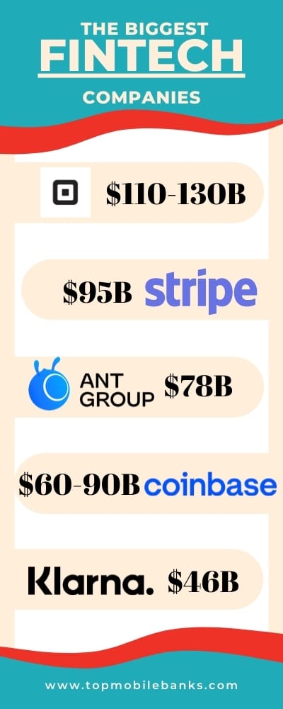 biggest fintech companies infographic