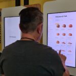 making mcdonalds order on the touch screen
