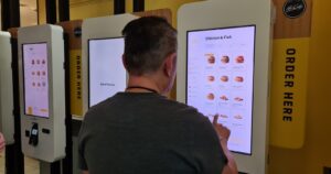 making mcdonalds order on the touch screen