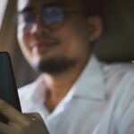 using smartphone