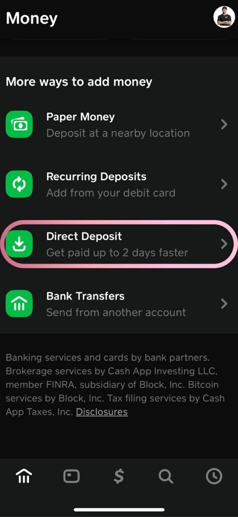 cash app direct deposit (for direct express)