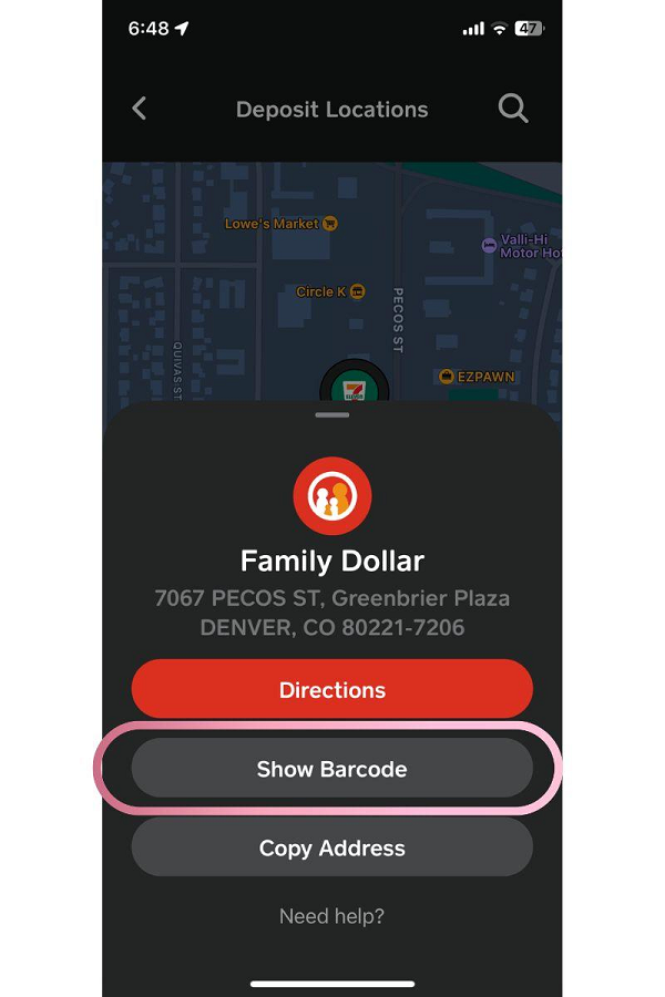 cash app generate bar code