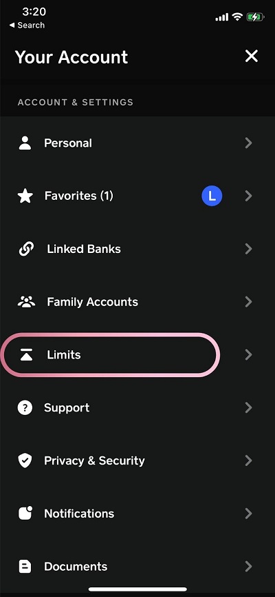 checking my cash app limits 2
