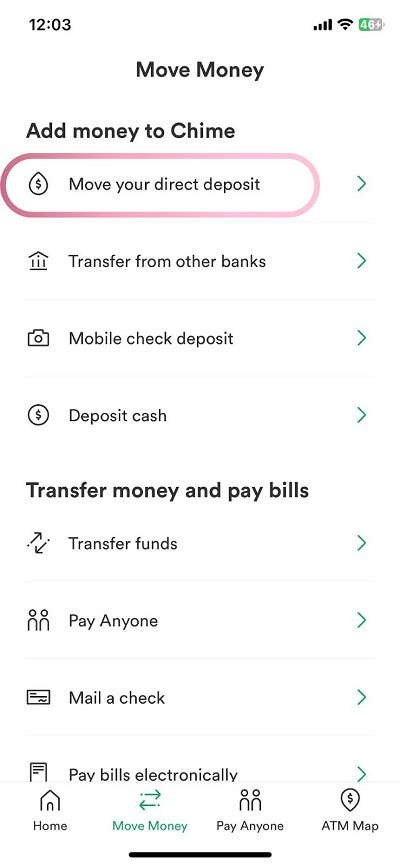 chime move your direct deposit