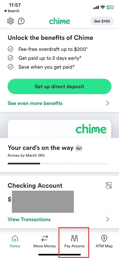 chime pay anyone (as a middleman for direct express)