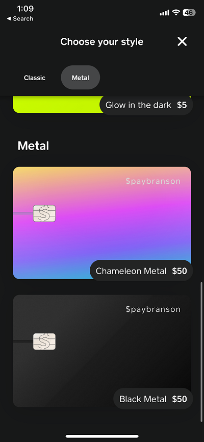 glow in the dark card