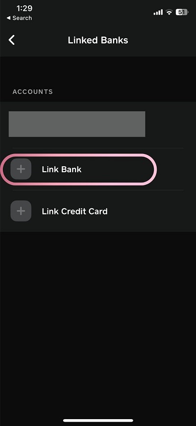 link bank or card