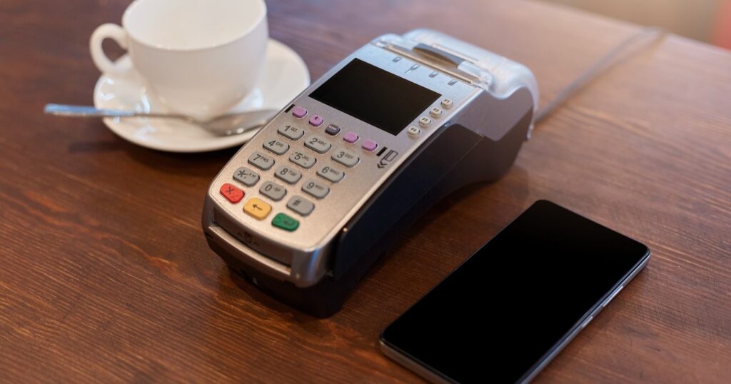 coffee terminal and cup