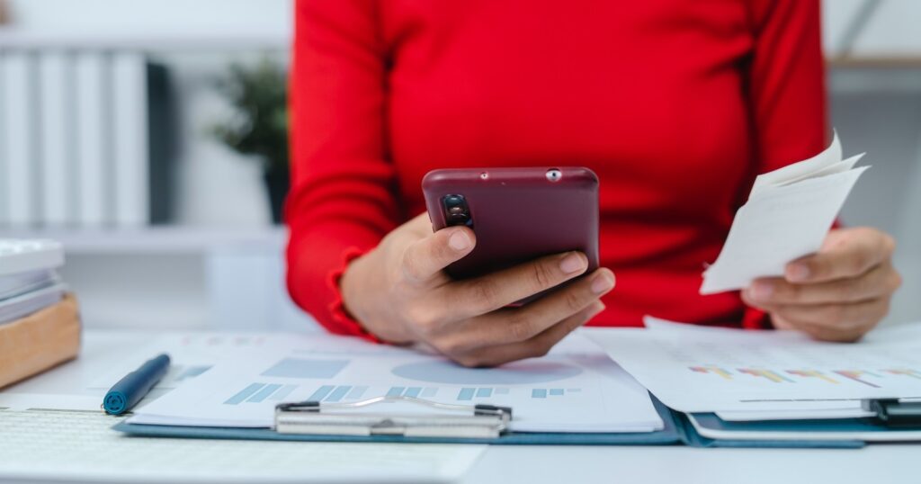 mobile getting bank statement