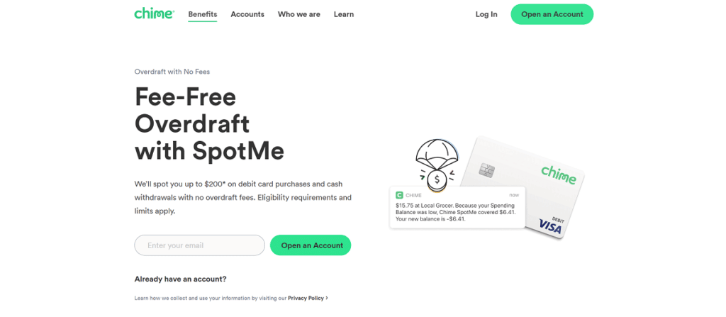 chime fee free overdraft