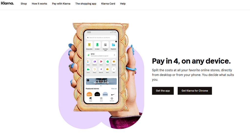 klarna buy now pay later