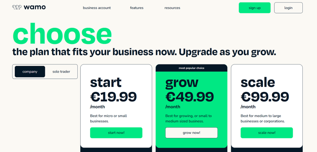 wamo 3 type of accounts