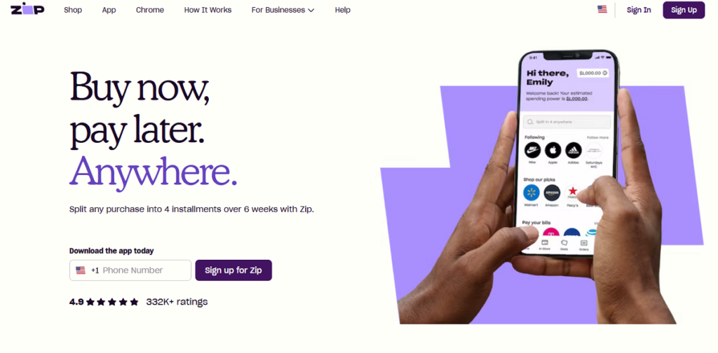 zip buy now pay later