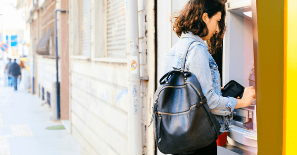 checking a cash at atm