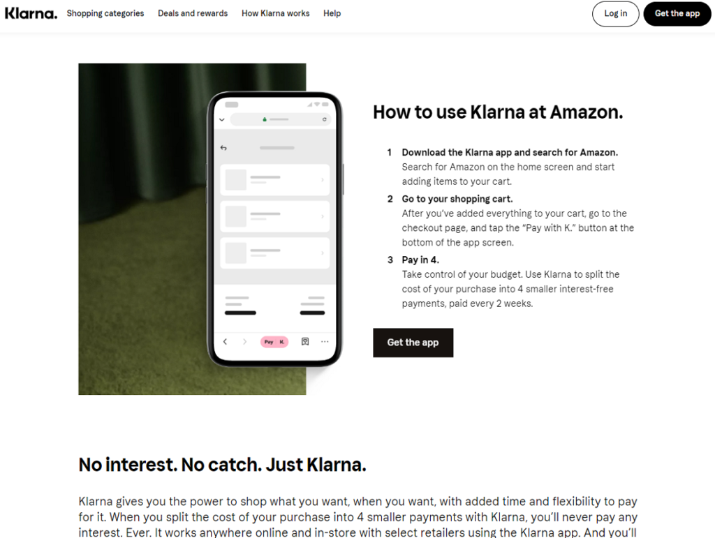 klarna amazon
