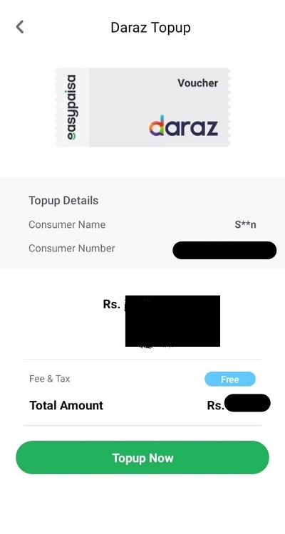 daraz topup voucher