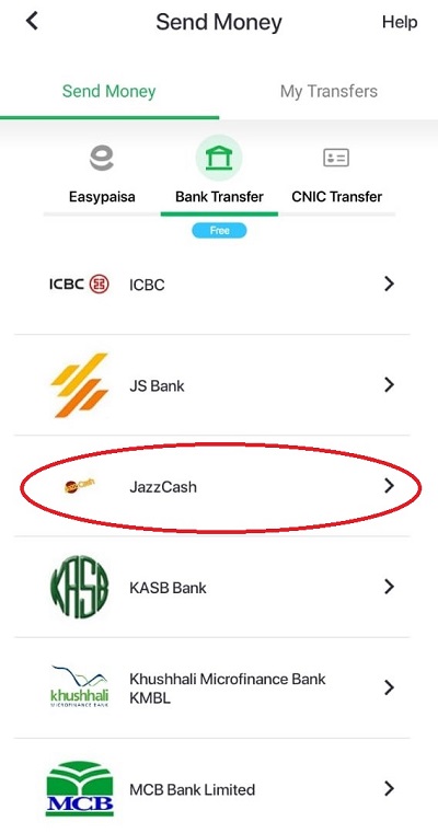 easypaisa available banks