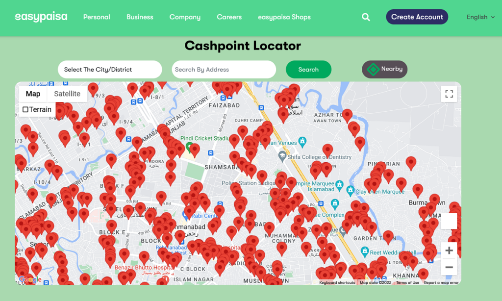 easypaisa cashpoints