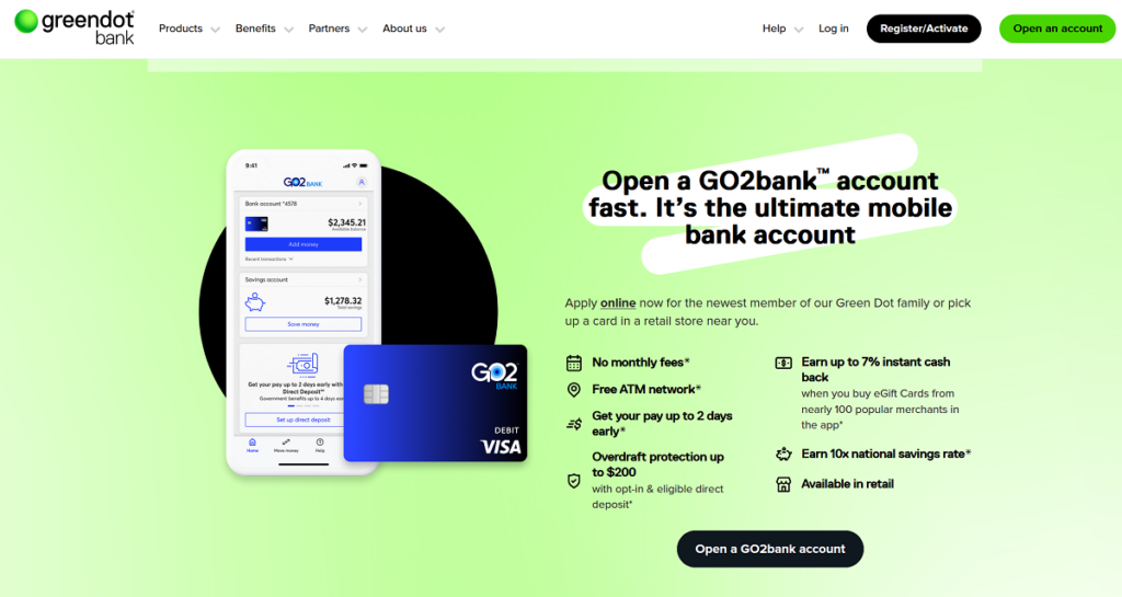 greendot go2bank