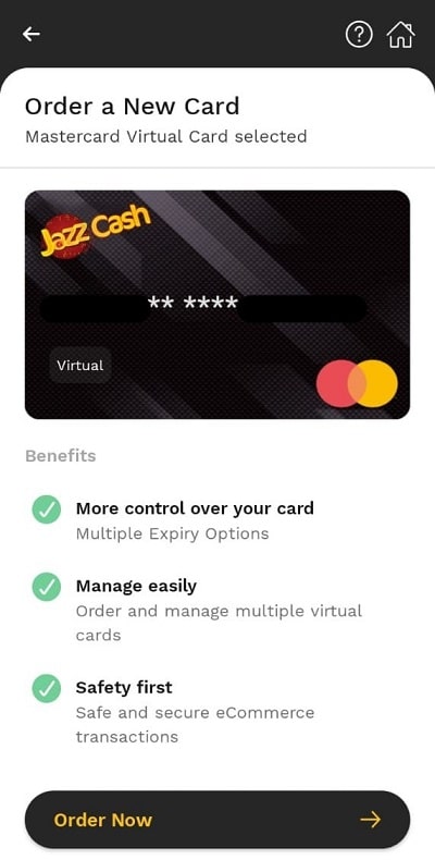 jazzcash virtual card