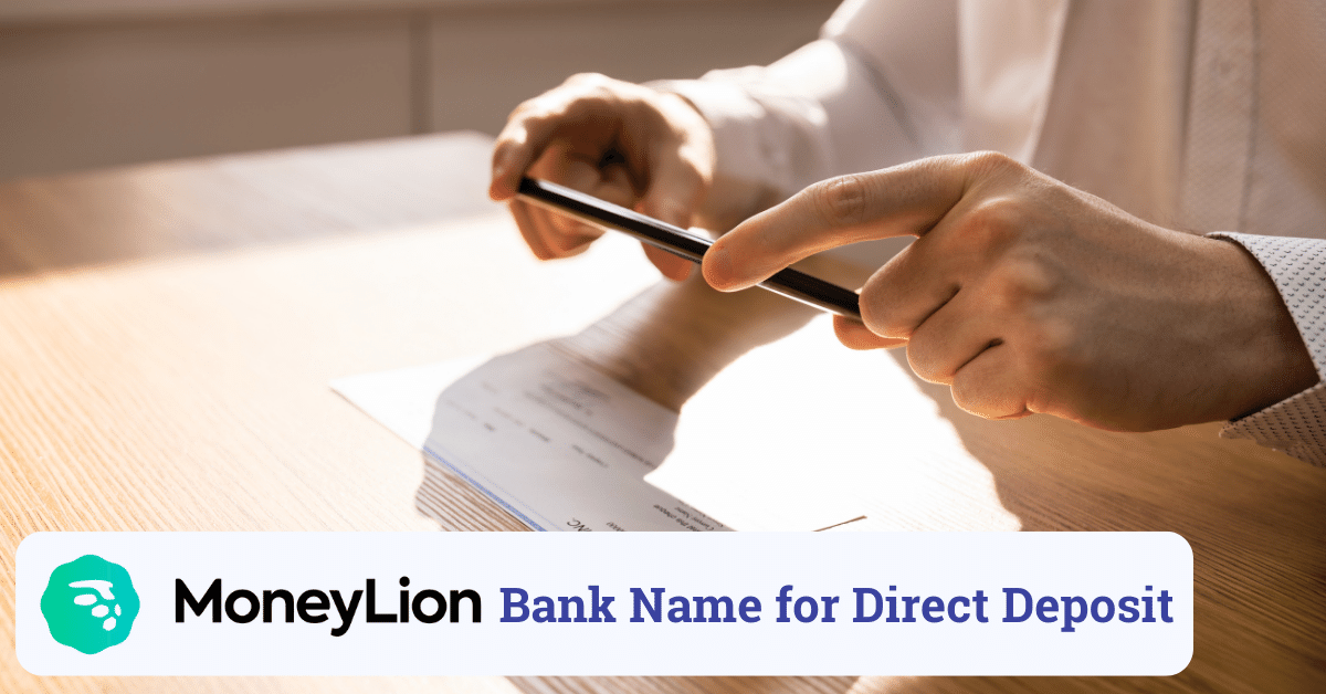 moneylion bank name for direct deposit