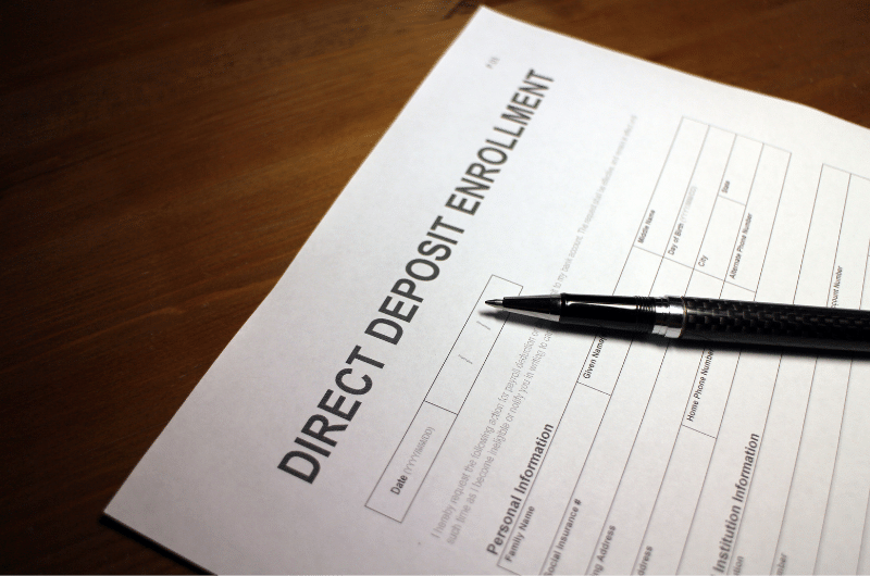 setting up direct deposit with a bank