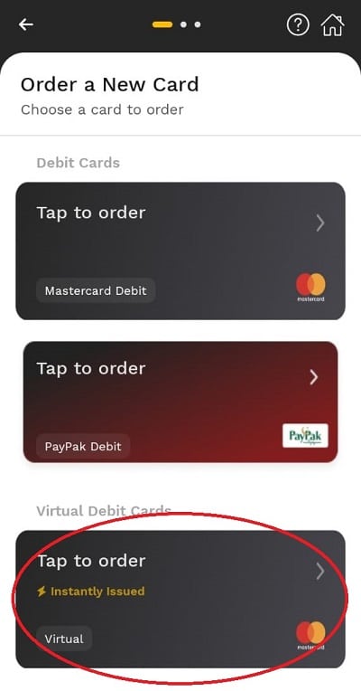 jazzcash order a new card
