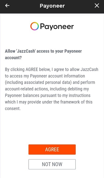 payoneer jazzcash linking accounts