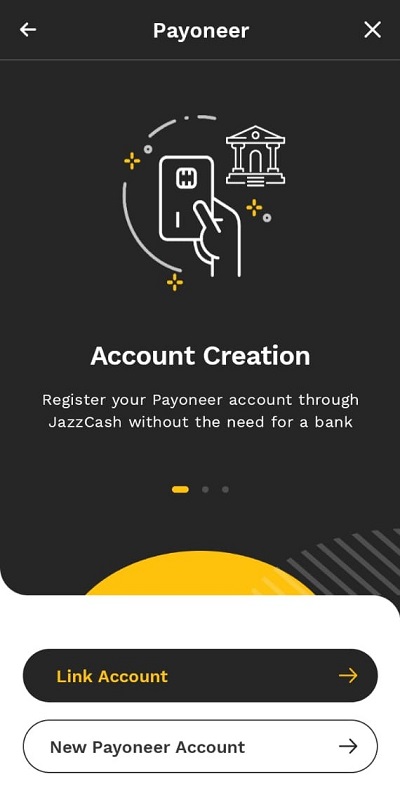 payoneer linking jazzcash account