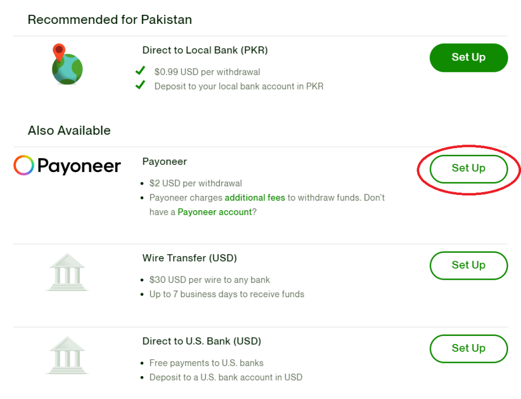 upwork payoneer withdrawal