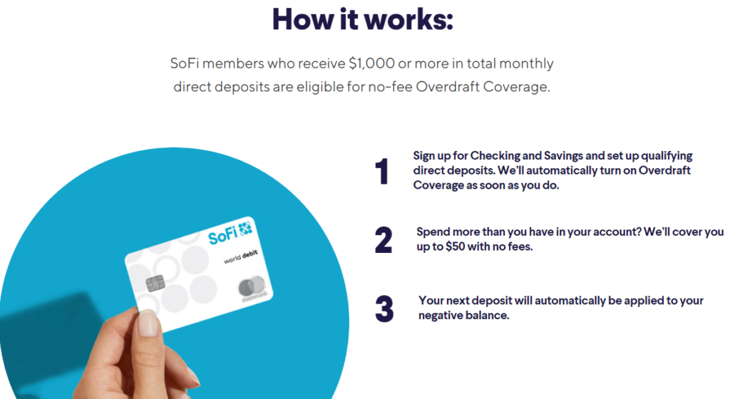 sofi no-fee overdraft coverage