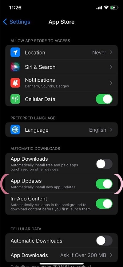 cash app automatic updates