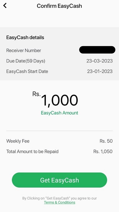 confirm easycash