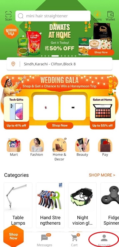 daraz shopping app