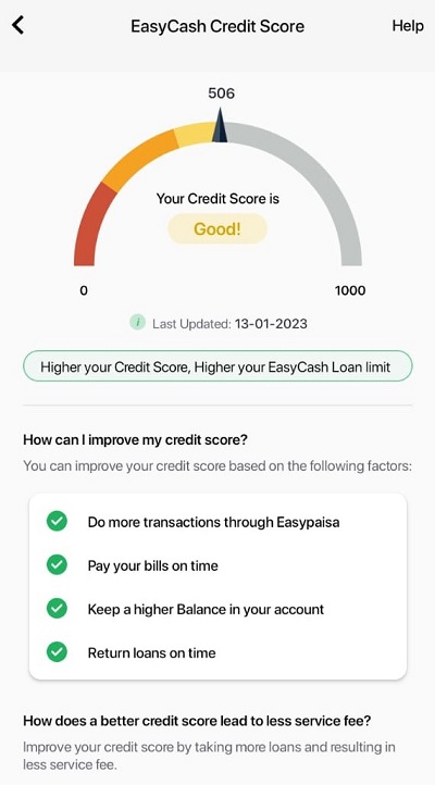 easycash credit score