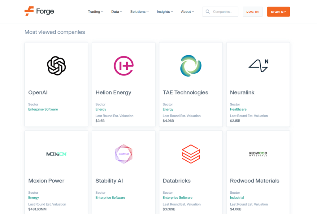 forge global pre ipo investment platform