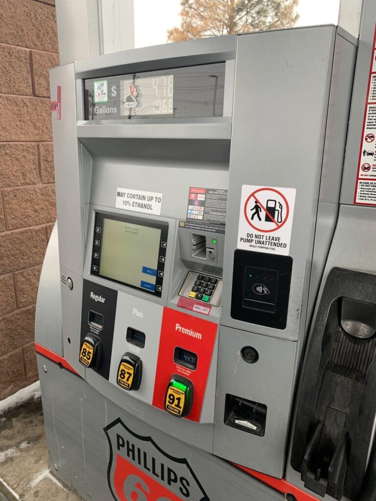 gas pump cardless access