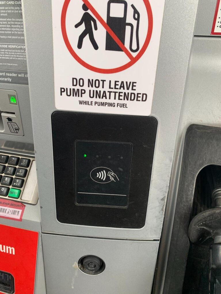 gas pump paying contactless