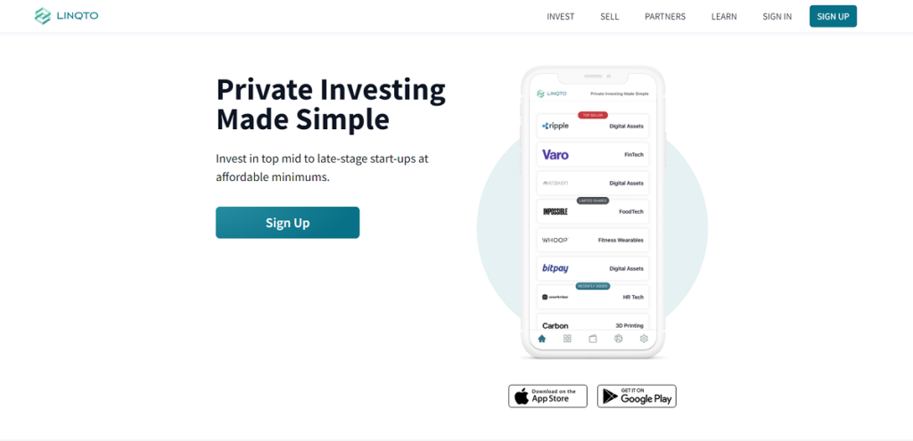 linqto pre ipo investing platform