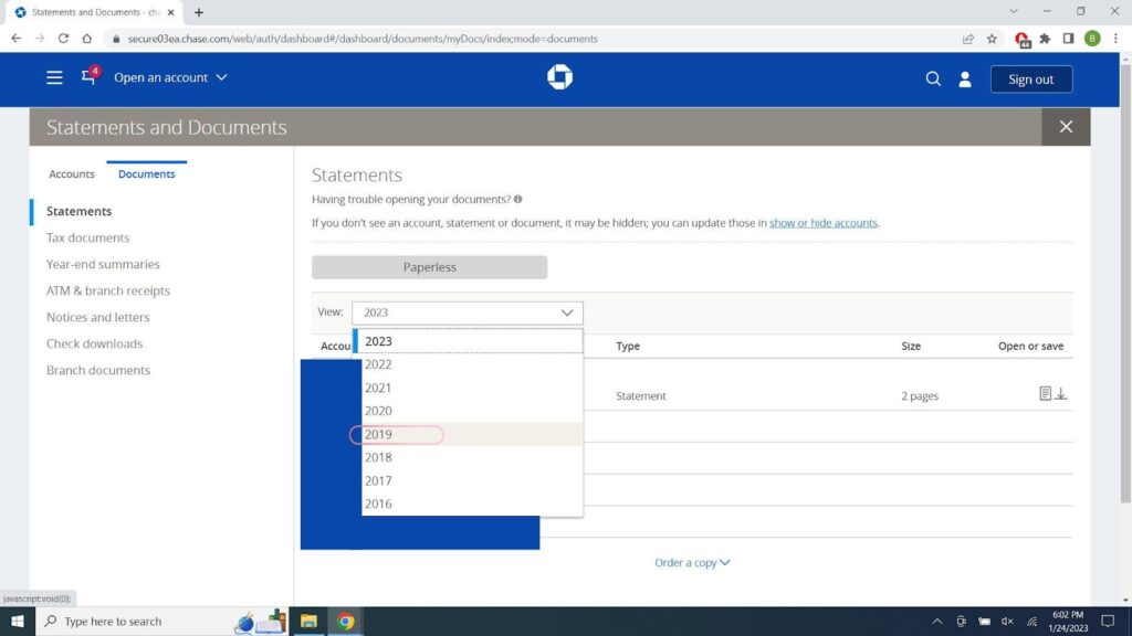 statements and documents year