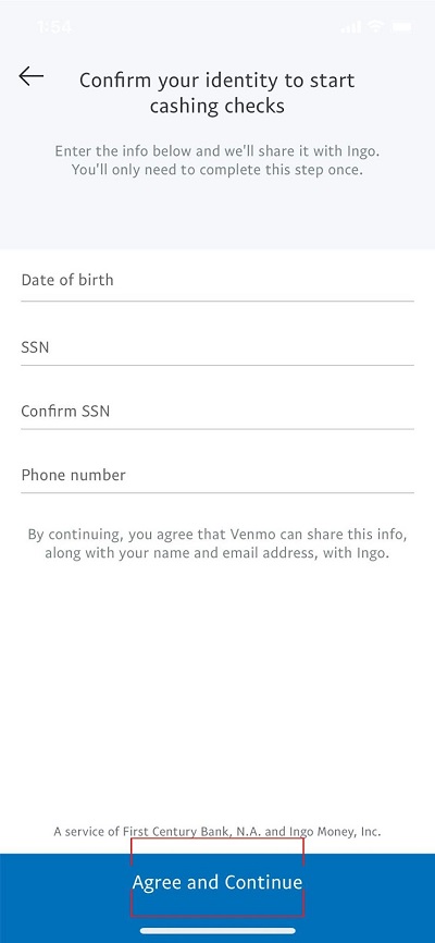 venmo confirm your identity