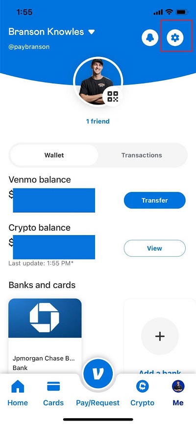 venmo settings