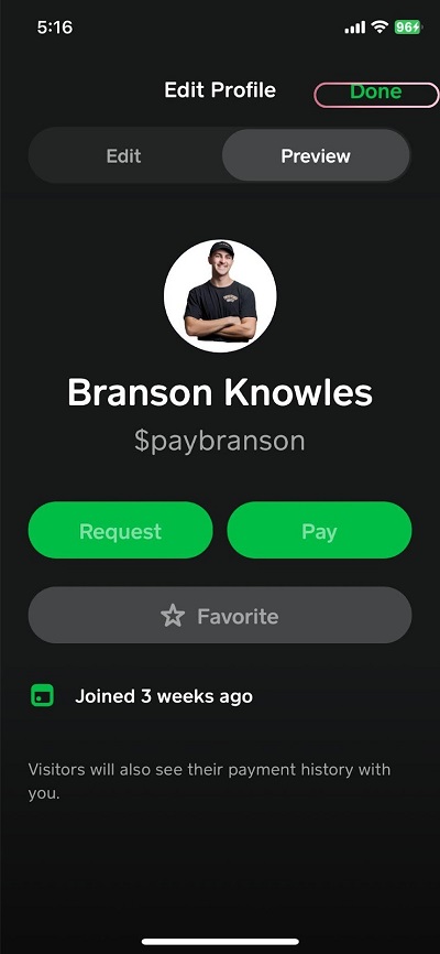 cash app preview profile