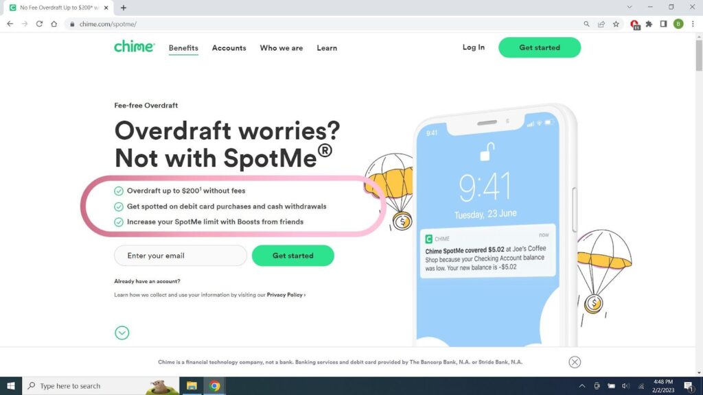 chime overdraft