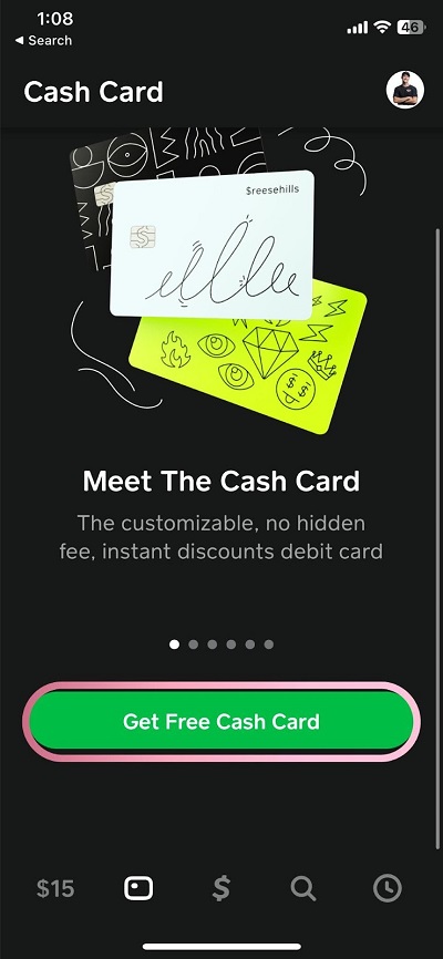 getting my free cash card