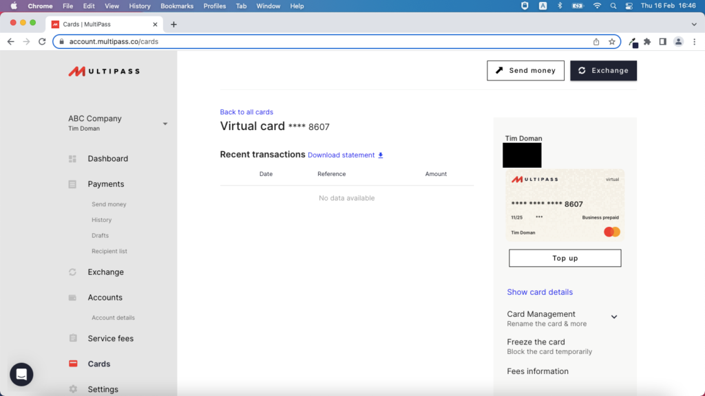 my multipass business card