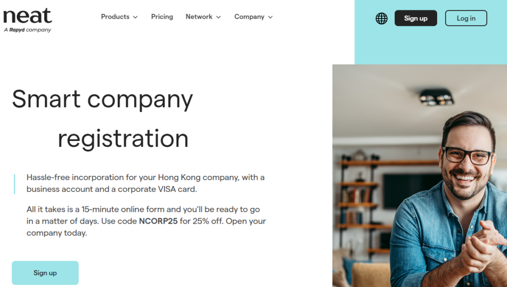 neat bank company registration