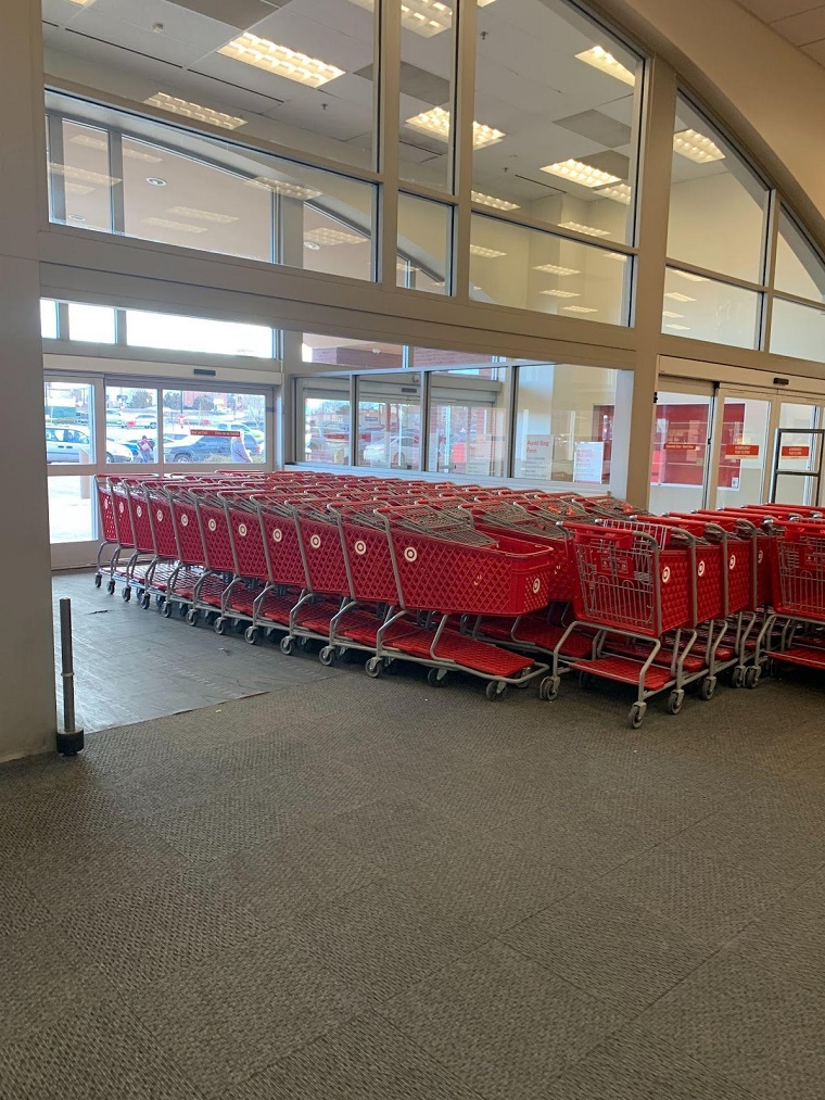 walking at the target store