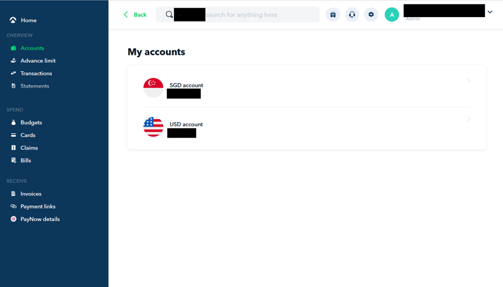 aspire multicurrency business accounts